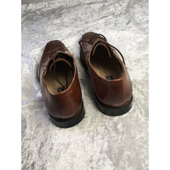 Brown Stacy Adams Leather Lace-Up Dress Shoes For Men size11.5